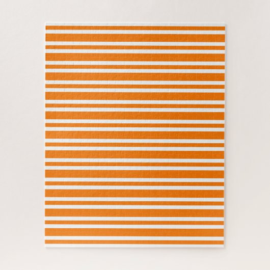 Puzzle Motif à rayures blanches orange (Vertical)