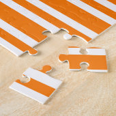 Puzzle Motif à rayures blanches orange (Côté)