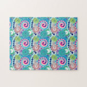 Puzzle Motif à spirale fractale, rose turquoise Multi (Horizontal)
