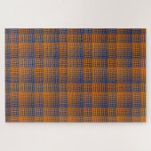 Puzzle Motif Abstrait à Carreaux Orange Violet (Horizontal)