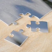 Puzzle Motif Abstrait bleu et blanc (Côté)