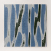 Puzzle Motif Abstrait bleu et blanc (Horizontal)