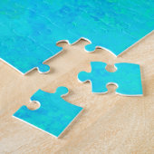 Puzzle Motif Abstrait Bleu Turquoise (Côté)