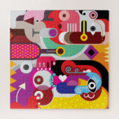 Puzzle Motif abstrait couleur vive (Horizontal)