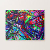 Puzzle Motif Abstrait de peinture arc-en-ciel (Horizontal)
