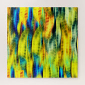 Puzzle Motif Abstrait de serpent jaune néon (Horizontal)