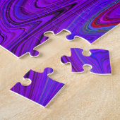 Puzzle Motif Abstrait et bleu royal rétro (Côté)