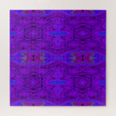 Puzzle Motif Abstrait et bleu royal rétro (Horizontal)