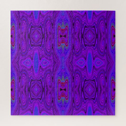 Puzzle Motif Abstrait et bleu royal rétro (Vertical)