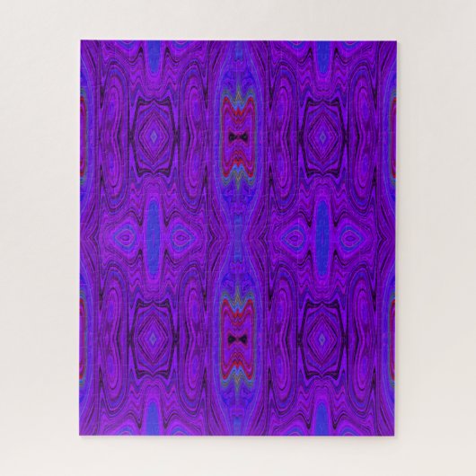 Puzzle Motif Abstrait et bleu royal rétro (Vertical)