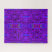 Puzzle Motif Abstrait et bleu royal rétro (Horizontal)