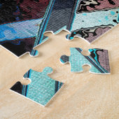 Puzzle Motif Abstrait Géométrique Coloré (Côté)