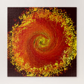 Puzzle Motif abstrait jaune d'explosion solaire (Horizontal)