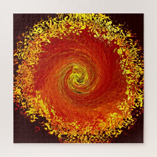 Puzzle Motif abstrait jaune d'explosion solaire (Vertical)