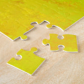 Puzzle Motif abstrait jaune orange vert (Côté)