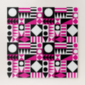 Puzzle Motif abstrait moderne du milieu du siècle. (Horizontal)