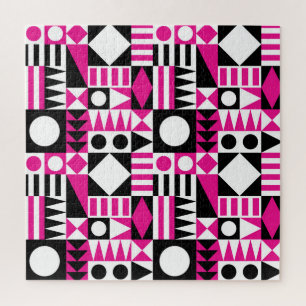 Puzzle Motif abstrait moderne du milieu du siècle.