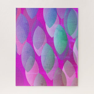 Puzzle Motif Abstrait Moderne Magenta Violet Rose Turqu