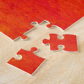 Puzzle Motif abstrait orange rouge (Côté)