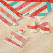 Puzzle Motif Abstrait rayé coloré (Côté)