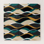 Puzzle motif Abstrait rayé, coloré ondulé. (Horizontal)