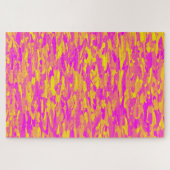 Puzzle Motif Abstrait rose jaune orange (Horizontal)