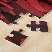 Puzzle Motif Abstrait Rouge Noir (Côté)