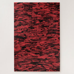 Puzzle Motif Abstrait Rouge Noir