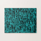 Puzzle Motif Abstrait Sarcelle Noir (Horizontal)