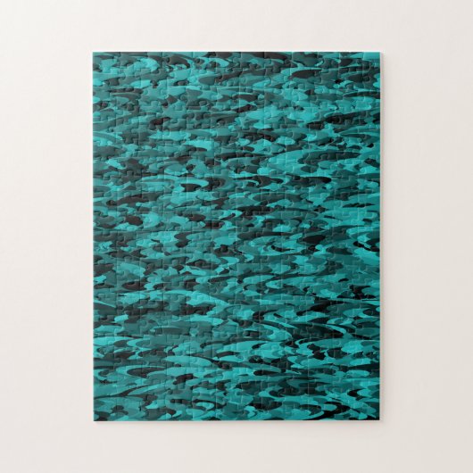 Puzzle Motif Abstrait Sarcelle Noir (Vertical)