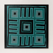 Puzzle Motif africain en tissu de boue (Horizontal)