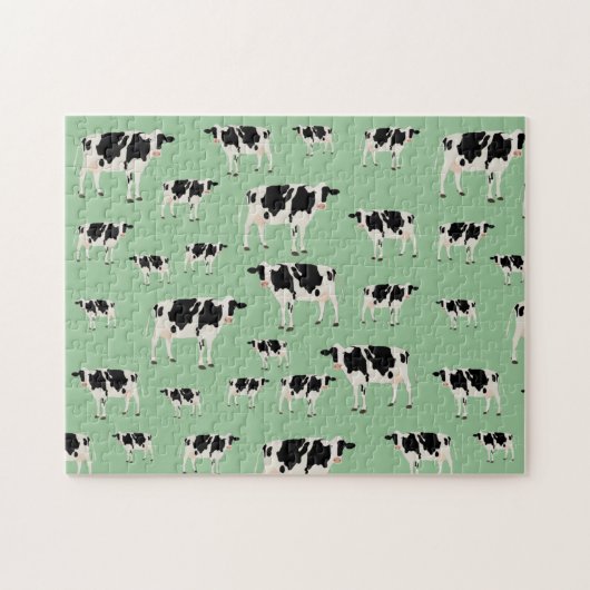Puzzle Motif animal de ferme de vache (Horizontal)