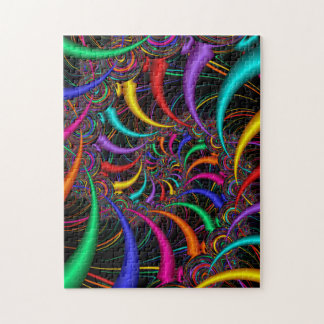 Puzzle Motif arc-en-ciel fractal