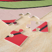 Puzzle Motif Arrière - plan rose des tranches de pastèque (Côté)