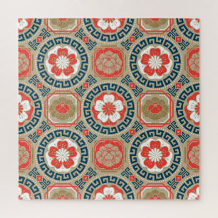 Puzzle Motif asiatique : Design géométrique élégant