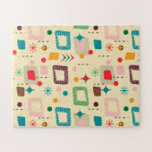 Puzzle motif atomique des années 1950 (Horizontal)