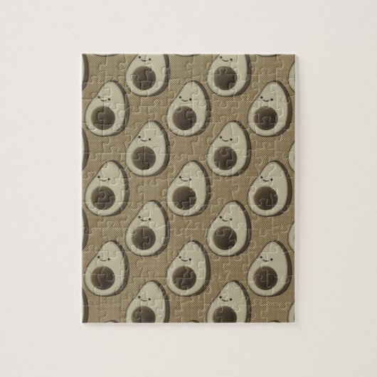Puzzle Motif Avocat de Style Vintage (Vertical)