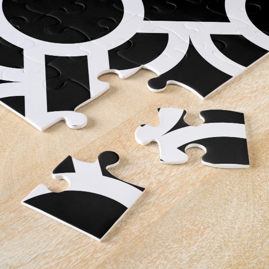 Puzzle Motif blanc sans faille do-it-yourself couleur Arr (Côté)