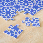 Puzzle Motif bleu blanc géométrique (Côté)
