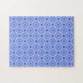 Puzzle Motif bleu blanc géométrique (Horizontal)