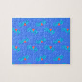 Puzzle Motif Blue Seahorse (Horizontal)