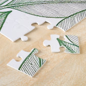 Puzzle Motif botanique de feuille de laurier vert (Côté)