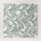 Puzzle Motif botanique de feuille de laurier vert (Horizontal)