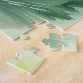 Puzzle Motif botanique vert de céleri luxuriant (Côté)