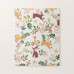 Puzzle Motif Bunny amusant et jouant