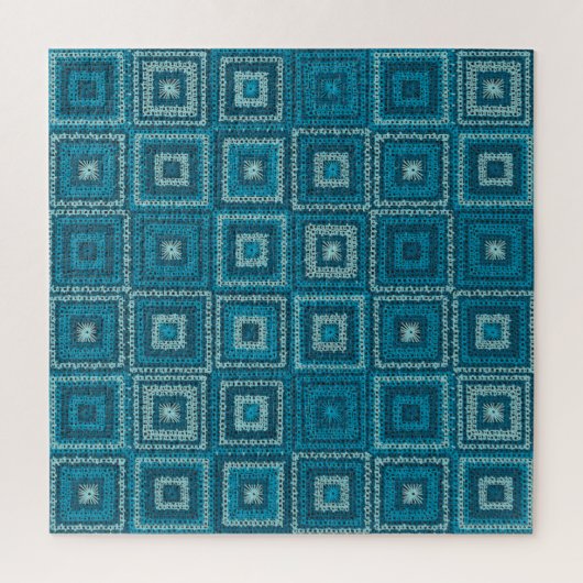 Puzzle Motif Carré Blue Granny (Vertical)