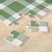 Puzzle Motif carreaux vert blanc (Côté)