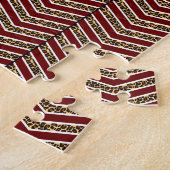 Puzzle Motif Chevron Imprimé Léopard (Côté)