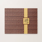 Puzzle Motif Chevron Imprimé Léopard (Horizontal)