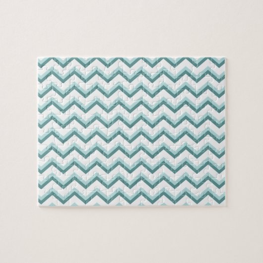 Puzzle Motif Chevron ZigZag dans Mint Green (Horizontal)